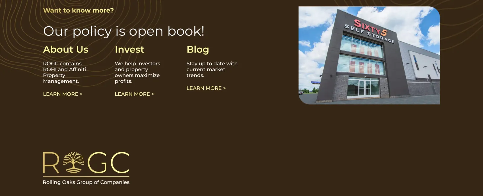 Rolling Oaks membership page