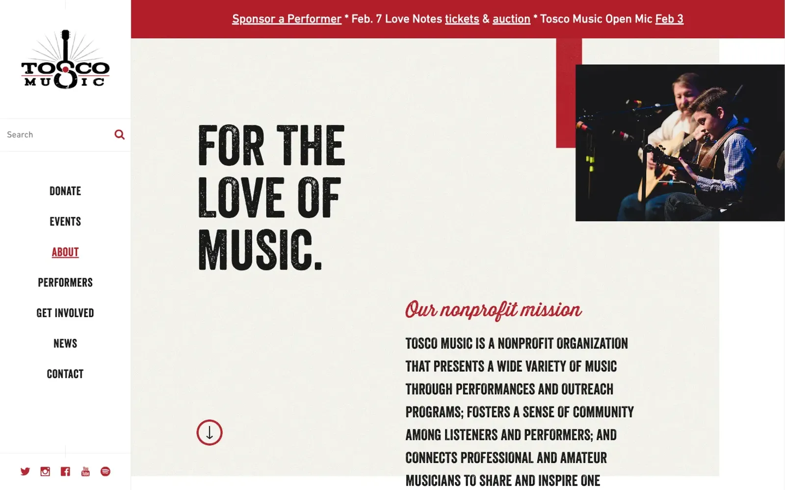 Tosco Music about page